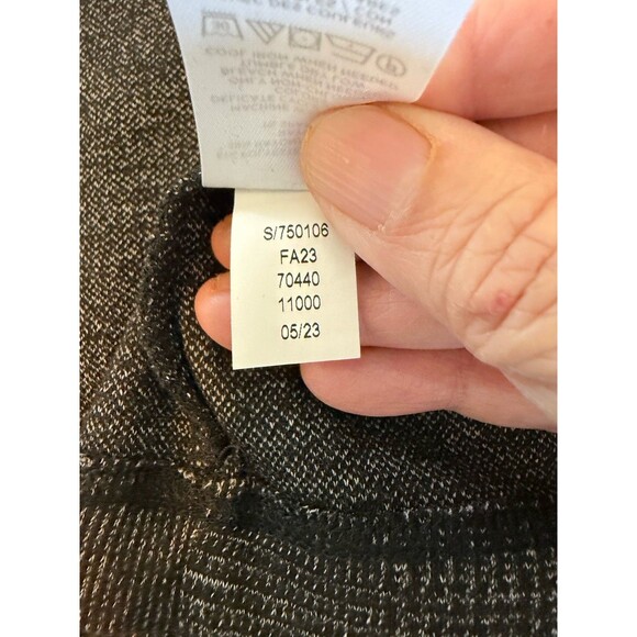 LOFT Gray Shirt Dress Knit Button Crew Neck Long Sleeve Knee Buttons on  Back LP - Picture 6 of 6